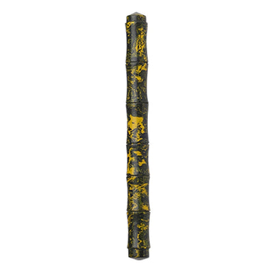 Ranga Thin Bamboo Premium Ebonite Fountain Pen Yellow Black Steel Nib 4