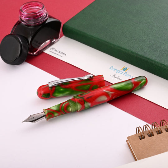 Ranga 4C Acrylic Fountain Pen - Poinsettis CT