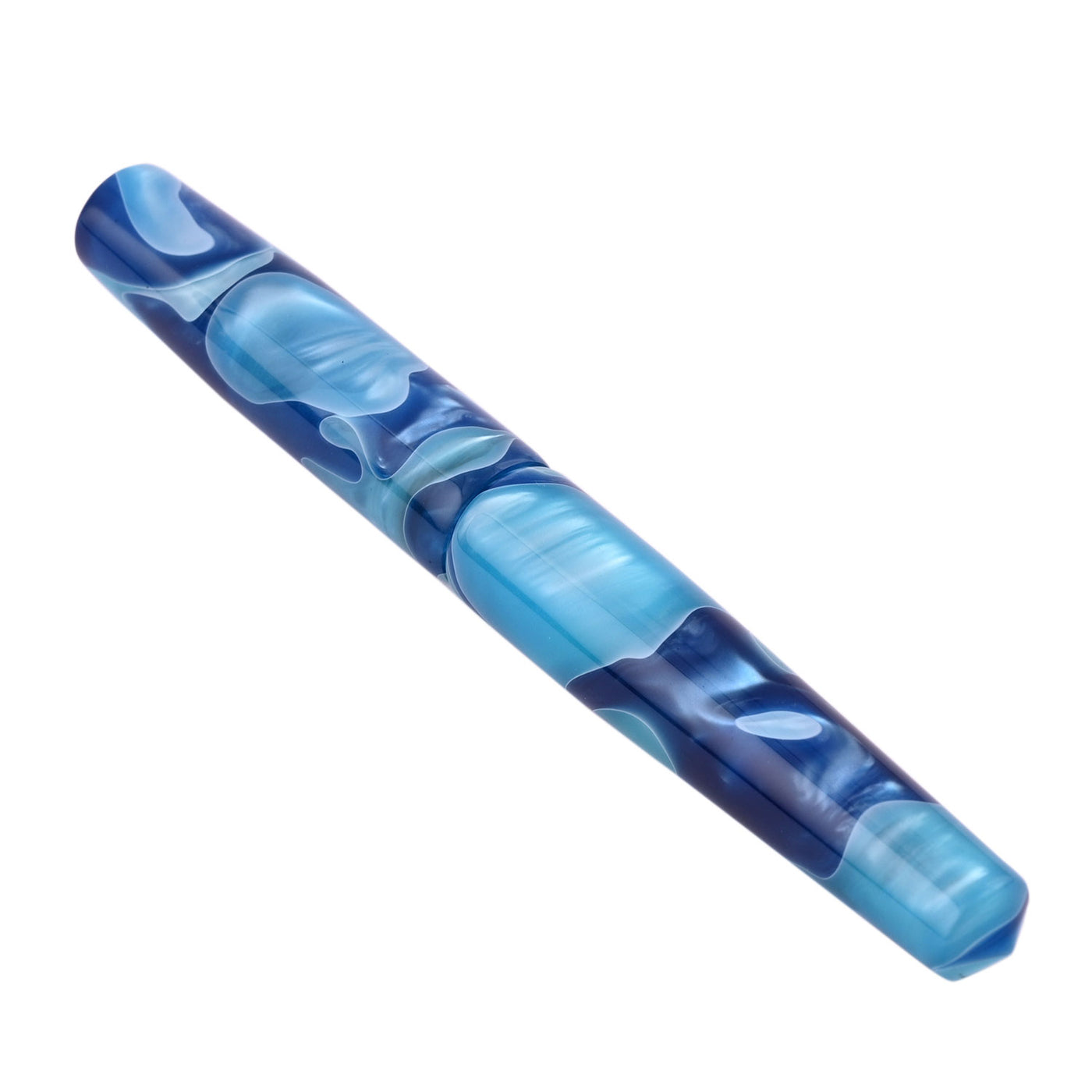 Ranga Abhimanyu Acrylic Fountain Pen Aqua Blue Swirl 4