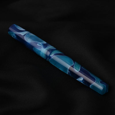Ranga Abhimanyu Acrylic Fountain Pen - Aqua Blue Swirl