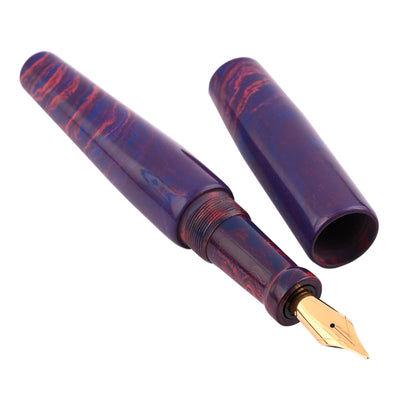 Ranga Abhimanyu Grande Premium Ebonite Fountain Pen - Blue/Pink