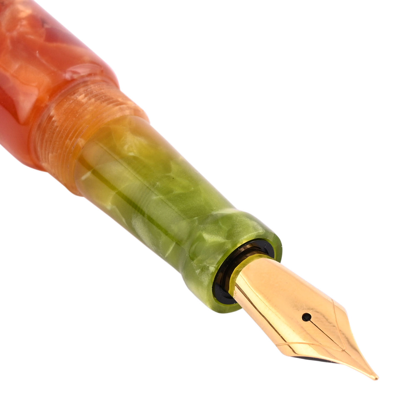 Ranga Abhimanyu Premium Acrylic Fountain Pen - Green Orange Parfait