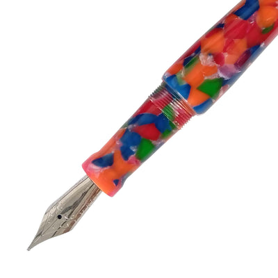 Ranga Abhimanyu Premium Acrylic Fountain Pen Rainbow Cracked Ice Steel Nib 2