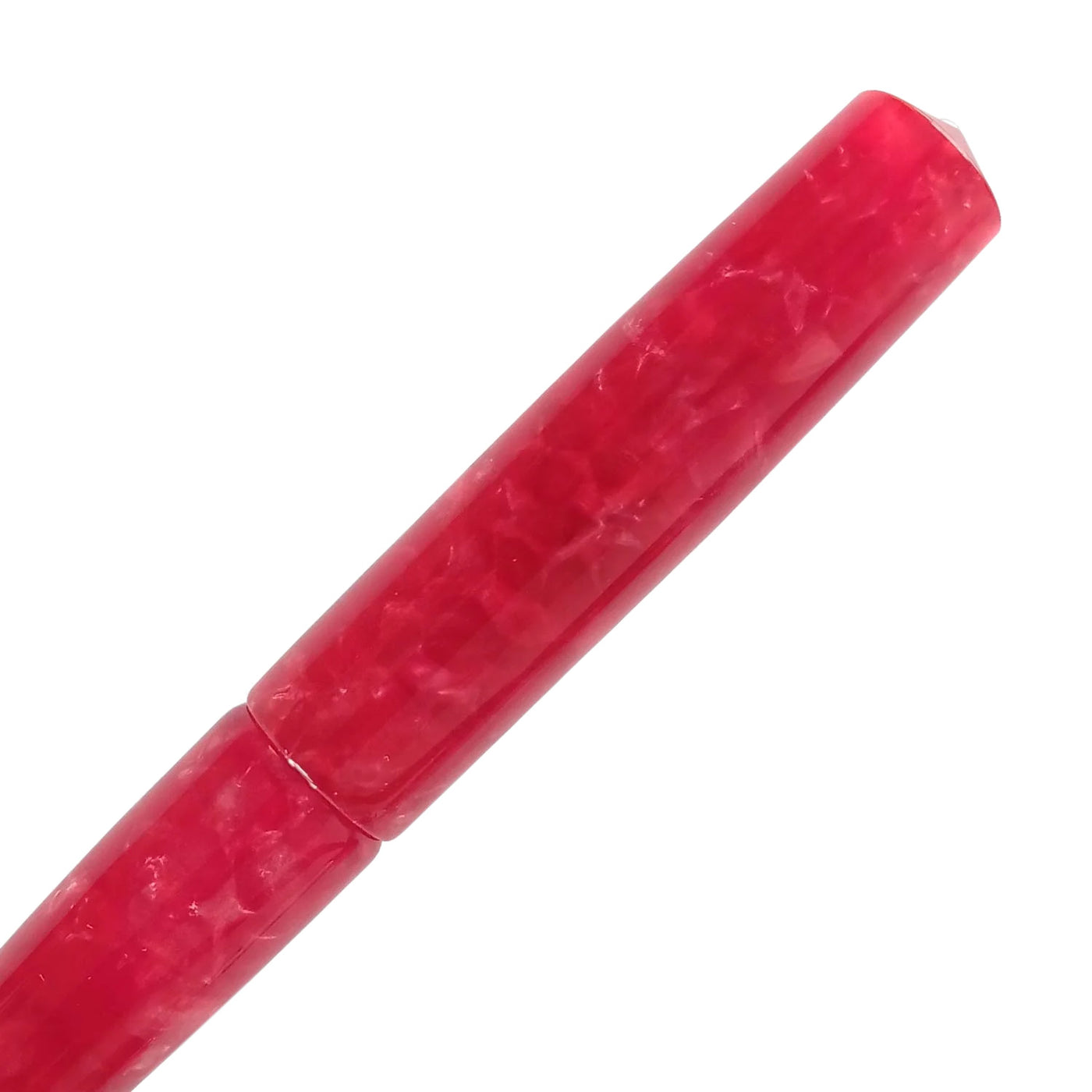 Ranga Abhimanyu Premium Acrylic Fountain Pen Red-On-Red Cracked Ice Steel Nib 3
