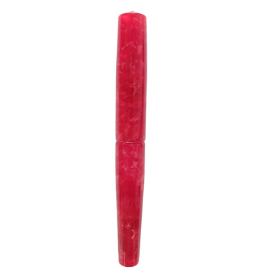 Ranga Abhimanyu Premium Acrylic Fountain Pen Red-On-Red Cracked Ice Steel Nib 5