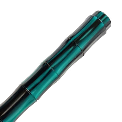 Ranga Bamboo Premium Acrylic Fountain Pen Green Stripes Steel Nib 3