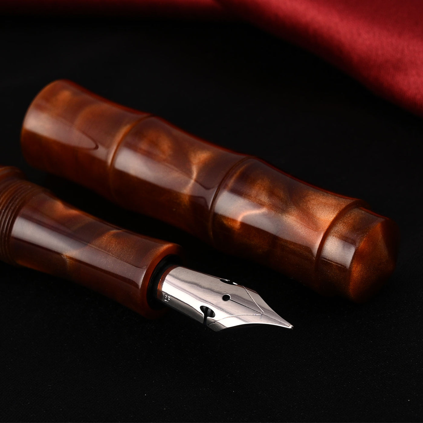 Ranga Regular Bamboo Acrylic Fountain Pen - Chestnut 9