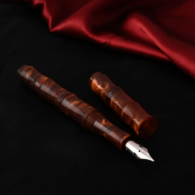 Ranga Regular Bamboo Acrylic Fountain Pen - Chestnut 7