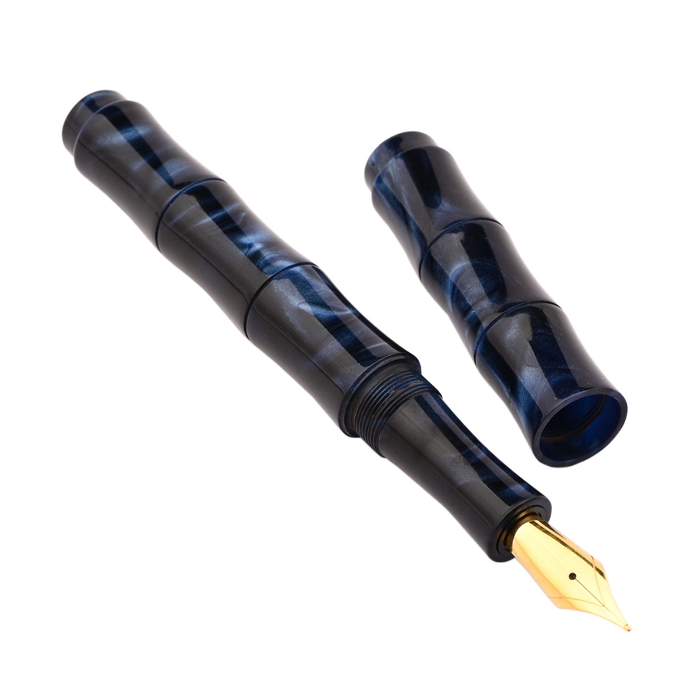 Ranga Regular Bamboo Premium Acrylic Fountain Pen - Sapphire Sea