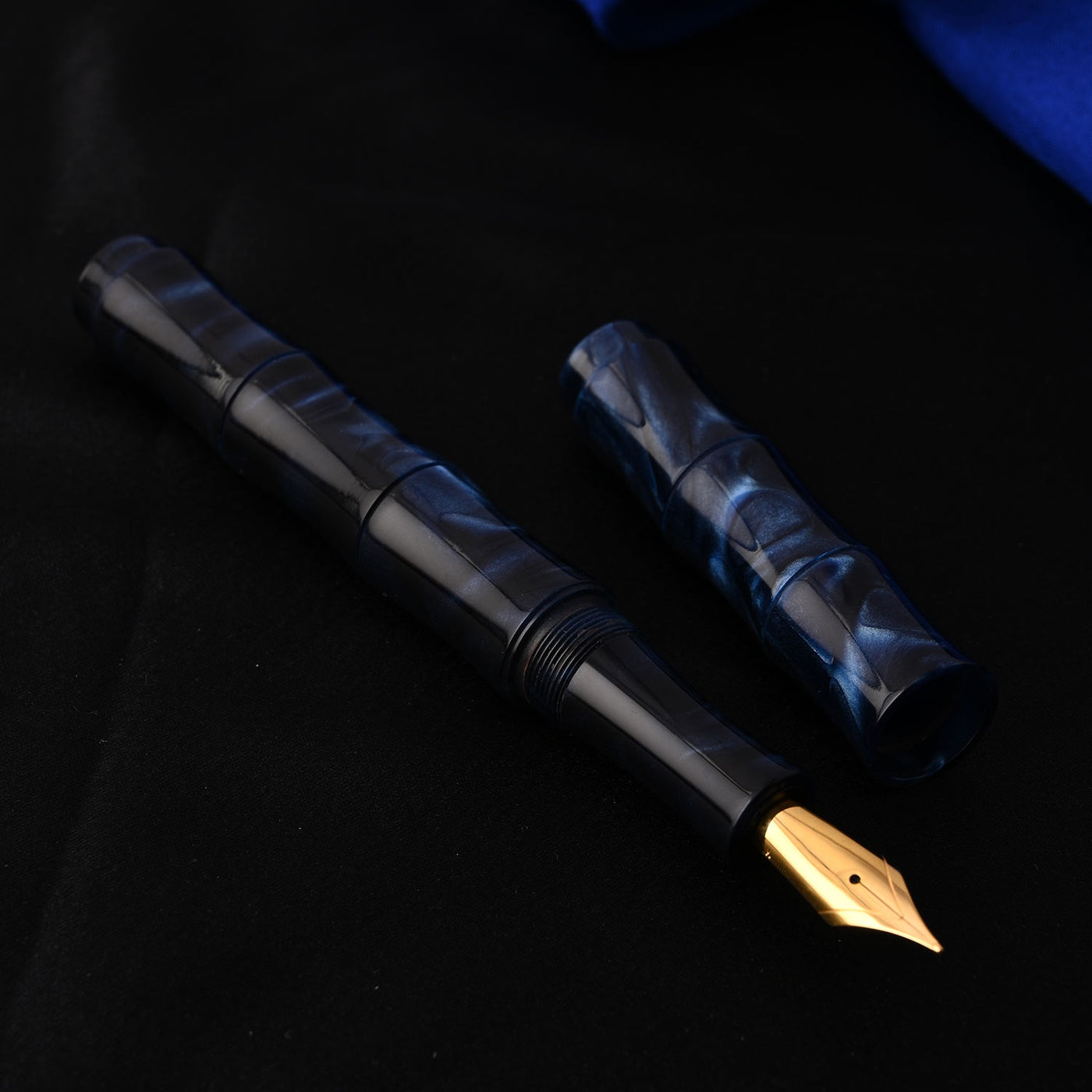 Ranga Regular Bamboo Premium Acrylic Fountain Pen - Sapphire Sea