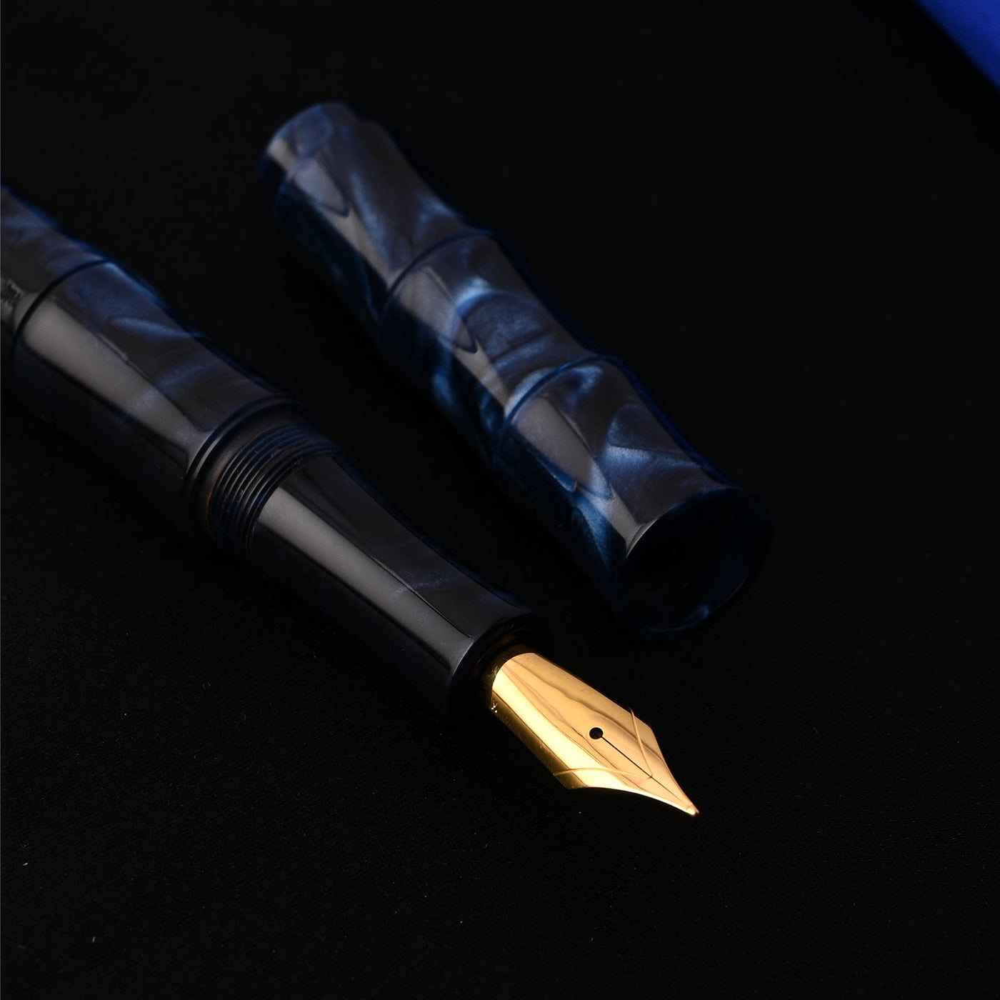 Ranga Regular Bamboo Premium Acrylic Fountain Pen - Sapphire Sea