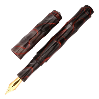 Ranga Regular Bamboo Premium Acrylic Fountain Pen - Scarlet Pewter 1