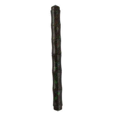 Ranga Thin Bamboo Ebonite Fountain Pen Green Black Ripple 5