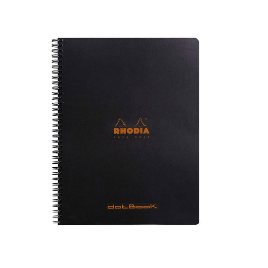 Rhodia Classic Spiral Black Notebook - A4+, Dotted