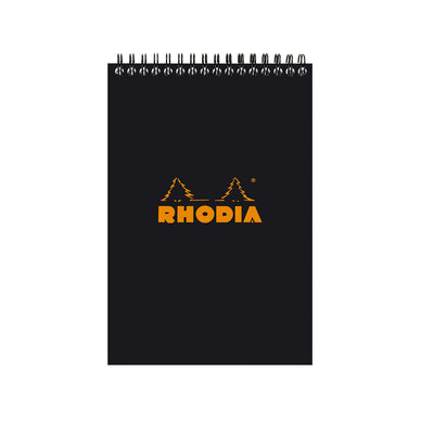 Rhodia Classic Spiral Black Notepad - A5, Ruled 1