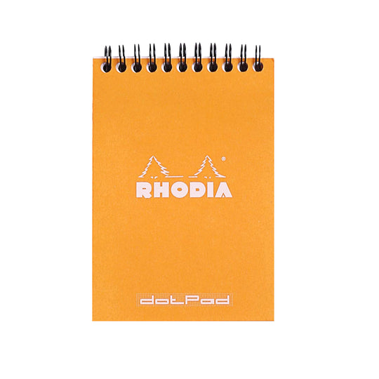Rhodia Classic Spiral Orange Notepad - A6, Dotted
