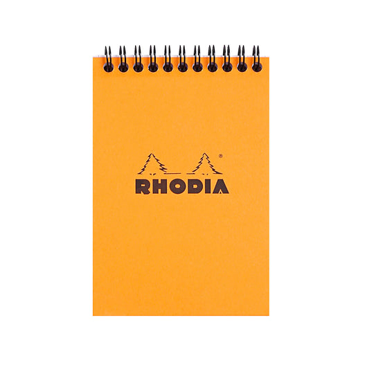 Rhodia Classic Spiral Orange Notepad - A6, Squared