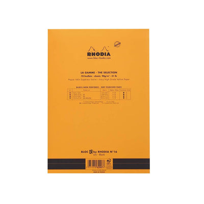 Rhodia No.16 "Le R" Orange Notepad - A5, Plain 3