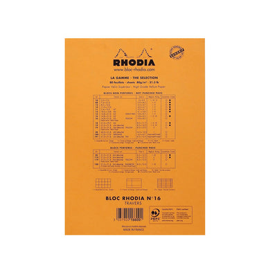 Rhodia No.16 Orange Notepad - A5 Ruled 3