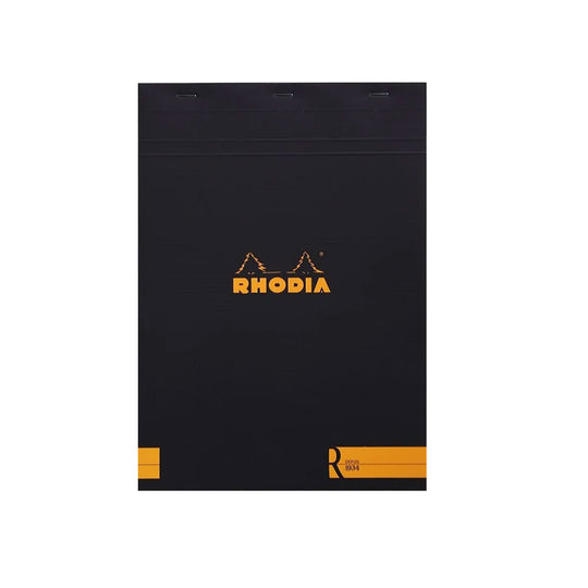 Rhodia No.18 Premium Black Notepad - A4, Ruled