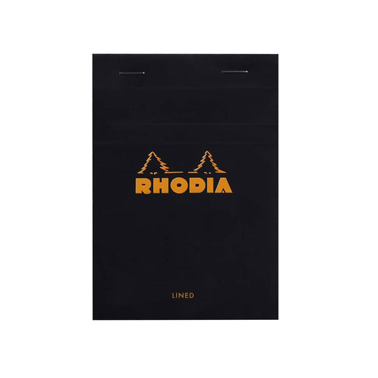 Rhodia No.13 Black Notepad - A6, Ruled