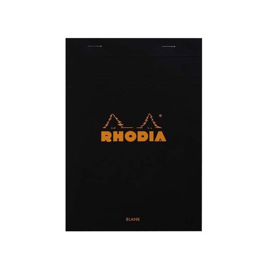 Rhodia No.16 Black Notepad - A5, Plain