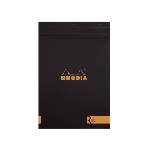 Rhodia No.18 Premium Black Notepad - A4, Plain