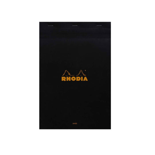 Rhodia No.19 Black Notepad - A4+, Ruled