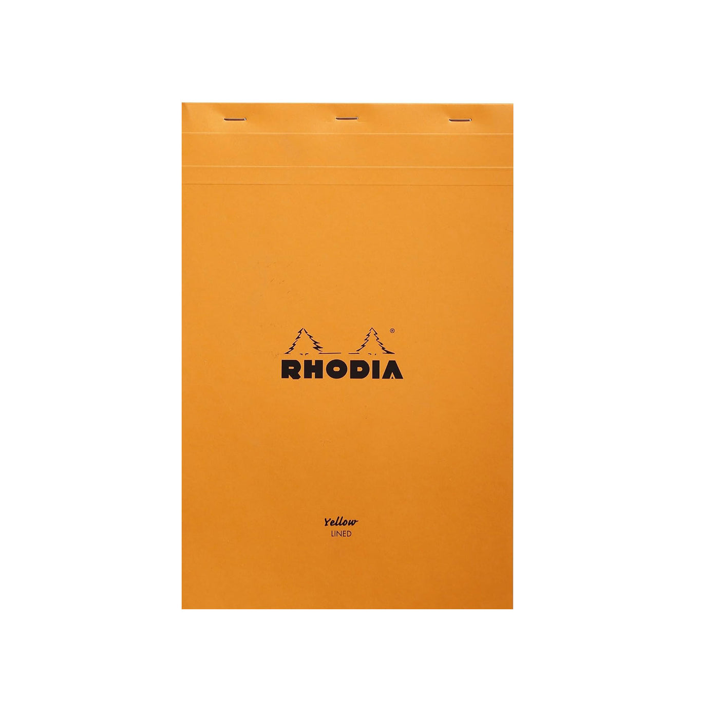 Rhodia No.19 Orange Notepad with Yellow Paper - A4+, Ruled 1