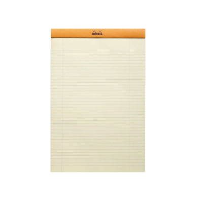 Rhodia No.19 Orange Notepad with Yellow Paper - A4+, Ruled 2