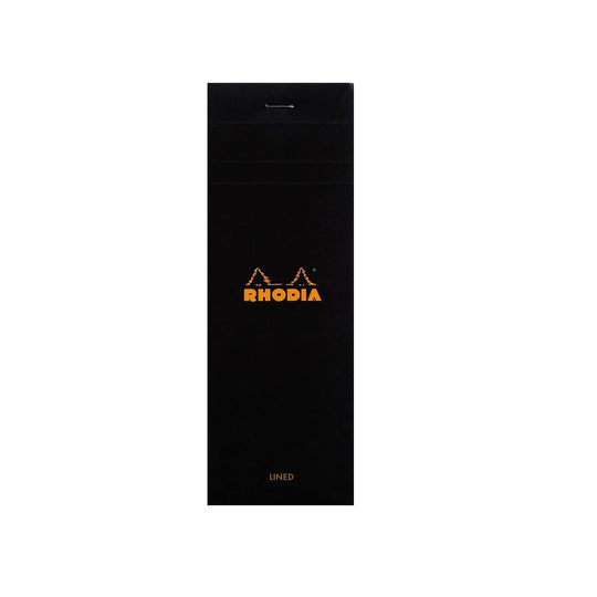 Rhodia No.8 Black Notepad - Ruled