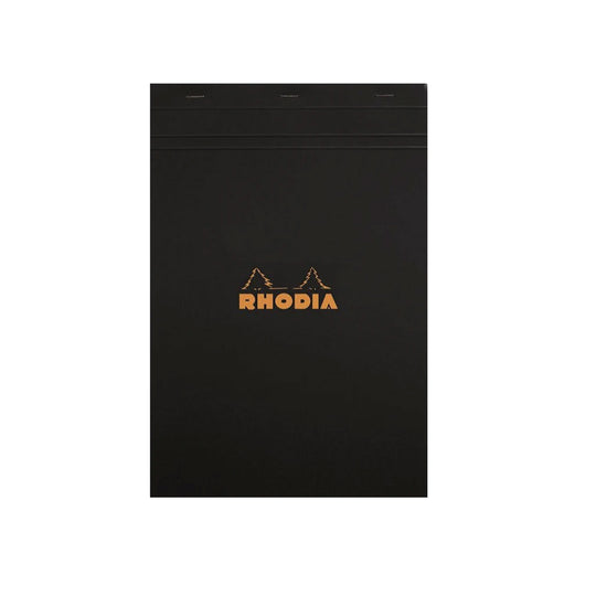 Rhodia No.19 Black Notepad - A4+, Squared