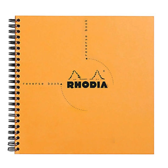 Rhodia Reverse Large Ruled Notepad, Orange - Spiral