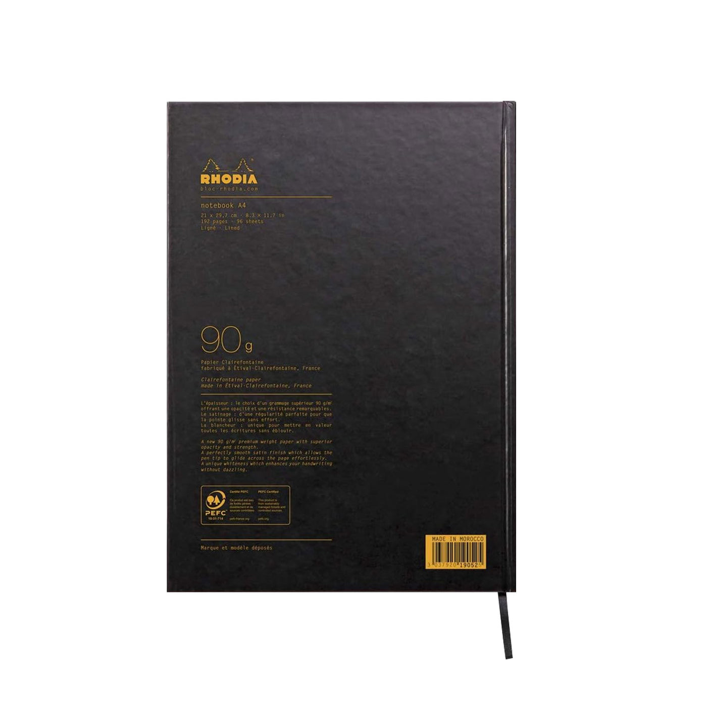 Rhodiactive Hardcover Black Notebook - A4 Ruled 6
