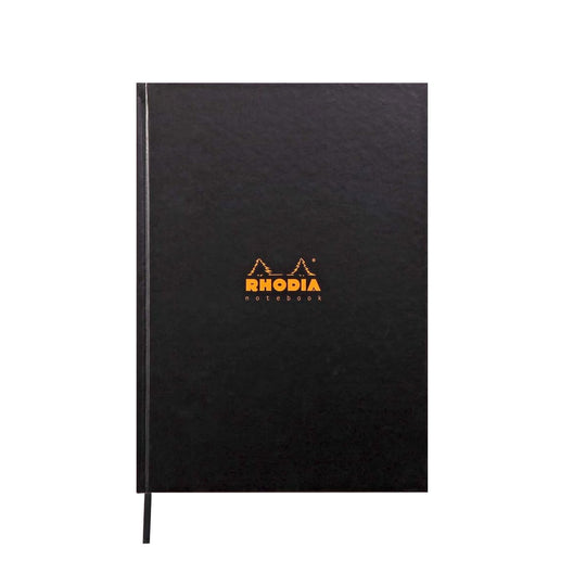 Rhodiactive Hardcover Black Notebook - A4, Squared