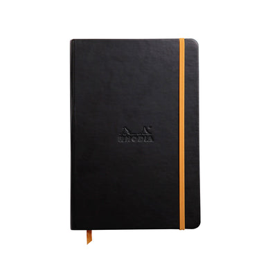 Rhodiarama Hard Cover Black Notebook - A5 Ruled 1