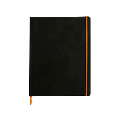 Rhodiarama Soft Cover Black Notebook - A4+ Ruled 1