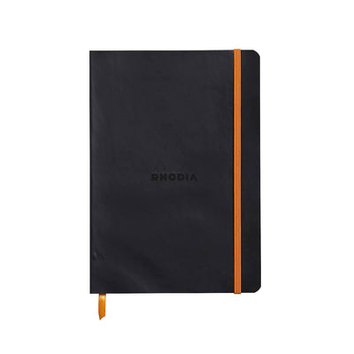 Rhodiarama Soft Cover Black Notebook - A5 Ruled 1