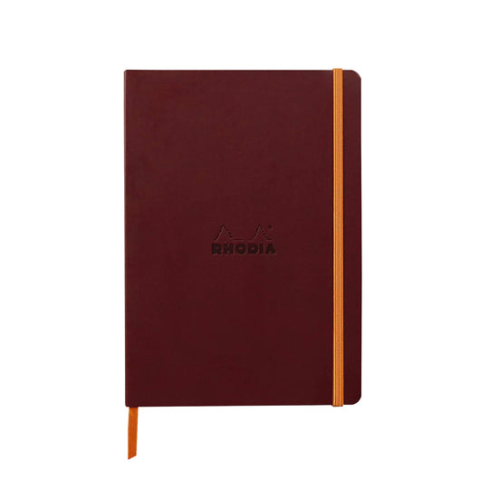 Rhodiarama Soft Cover Burgundy Notebook - A5, Dotted