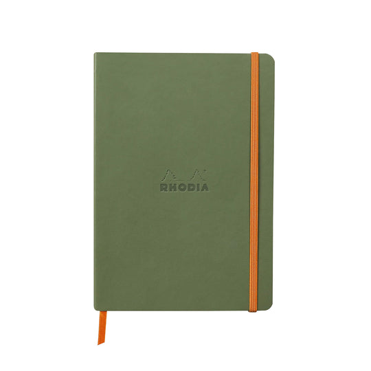 Rhodiarama Soft Cover Sage Notebook - A5, Ruled