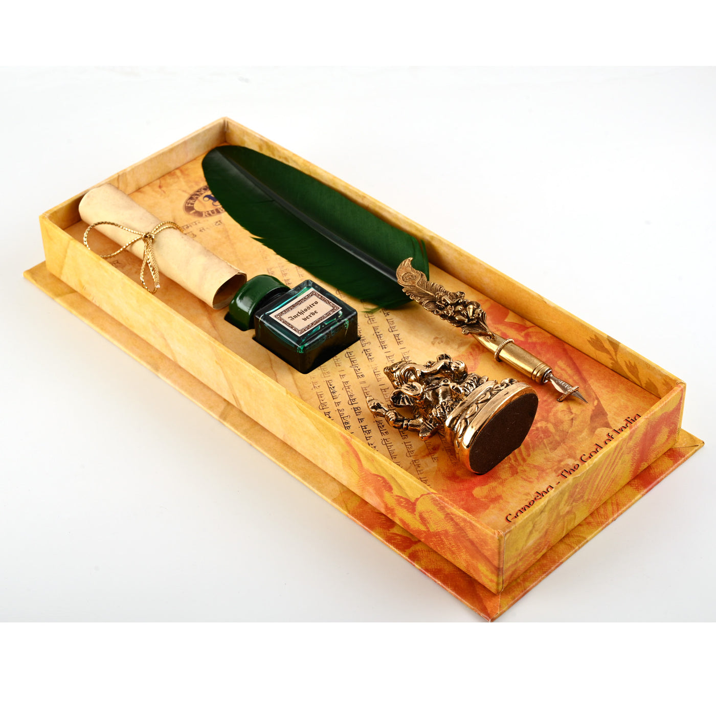 Rubinato Ganesha Quill Pen - Green 3