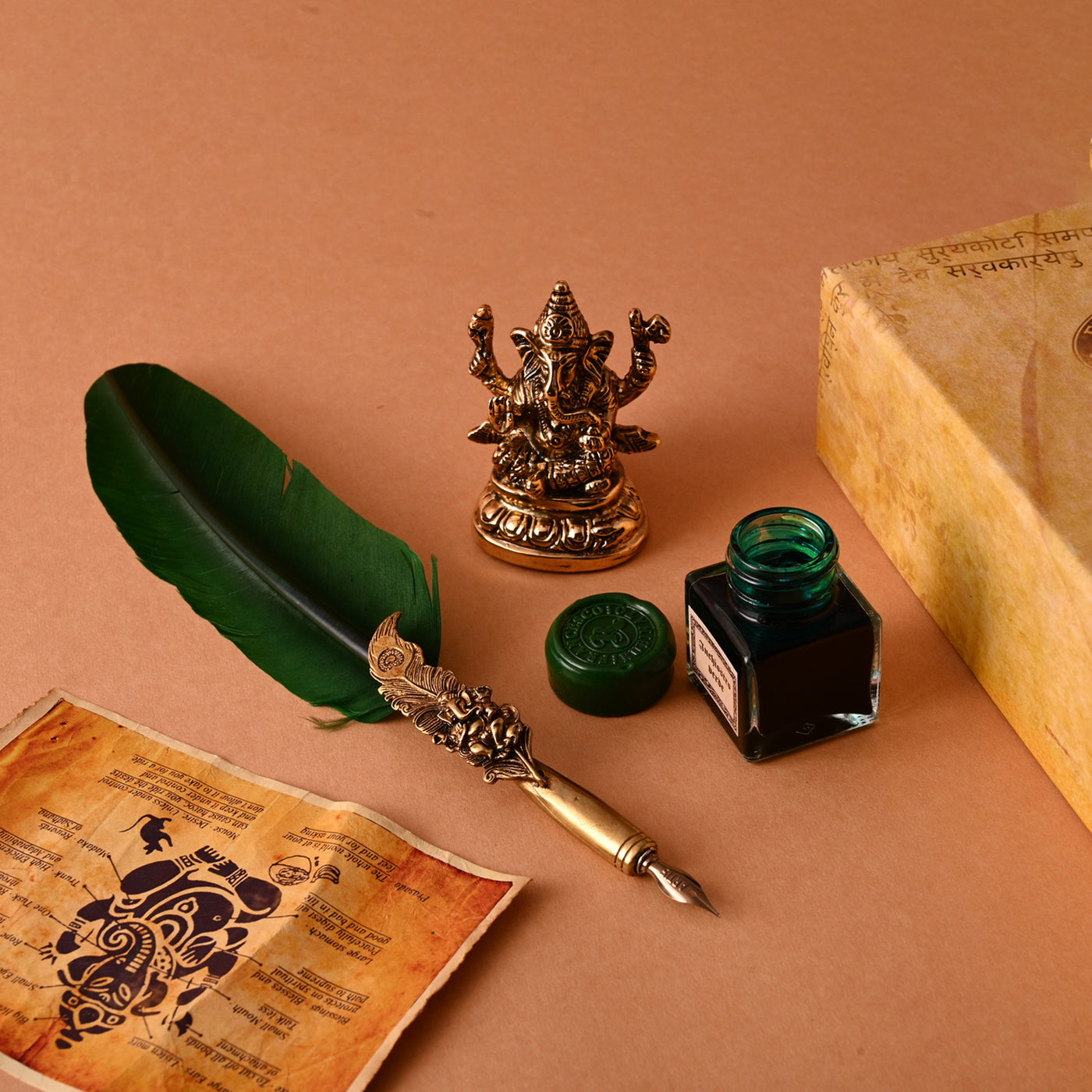 Rubinato Ganesha Quill Pen - Green 7