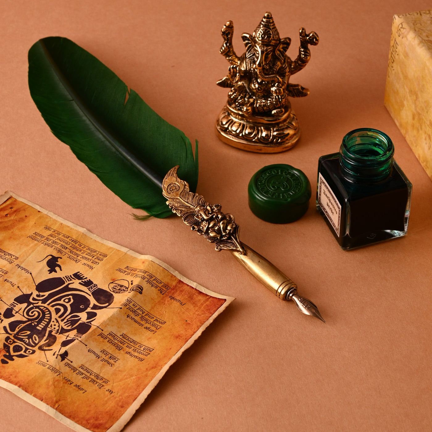 Rubinato Ganesha Quill Pen - Green 9