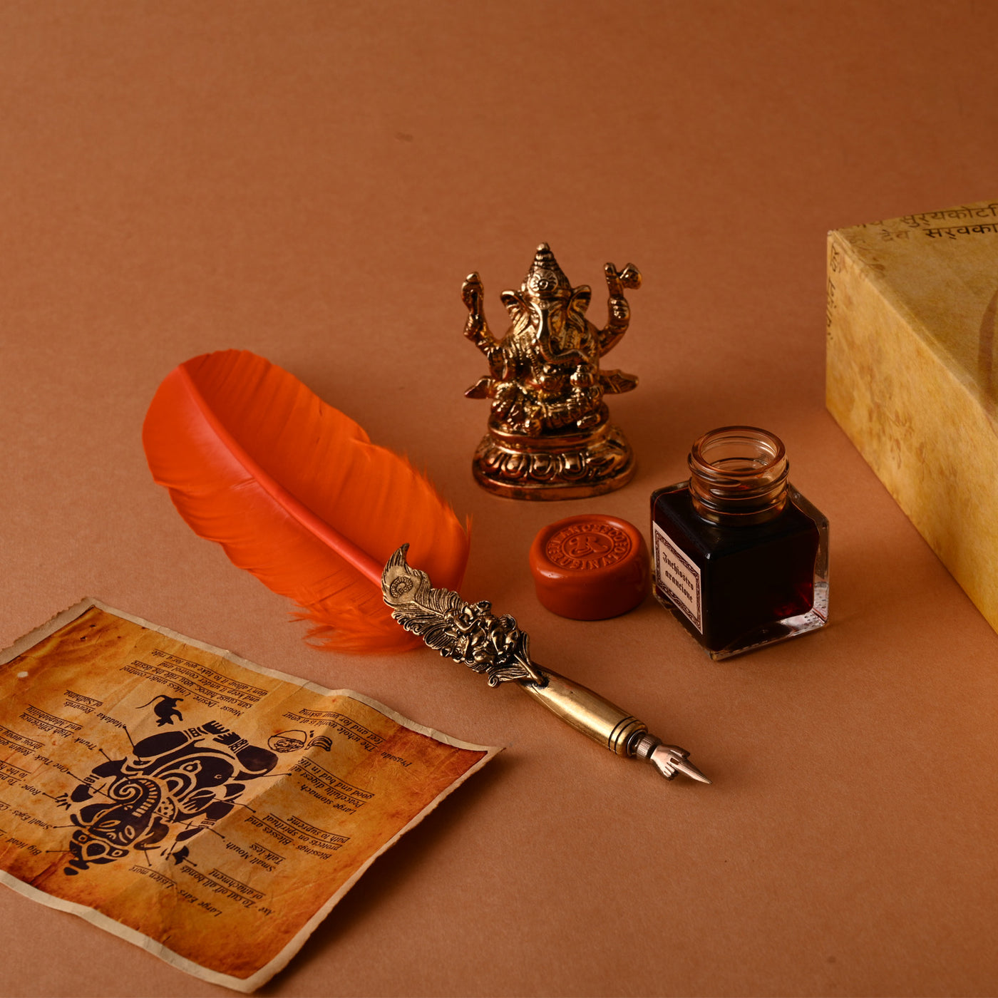 Rubinato Ganesha Quill Pen - Orange 6