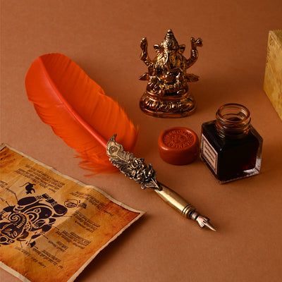 Rubinato Ganesha Quill Pen - Orange 8