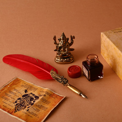 Rubinato Ganesha Quill Pen - Red 7