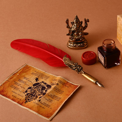 Rubinato Ganesha Quill Pen - Red 8