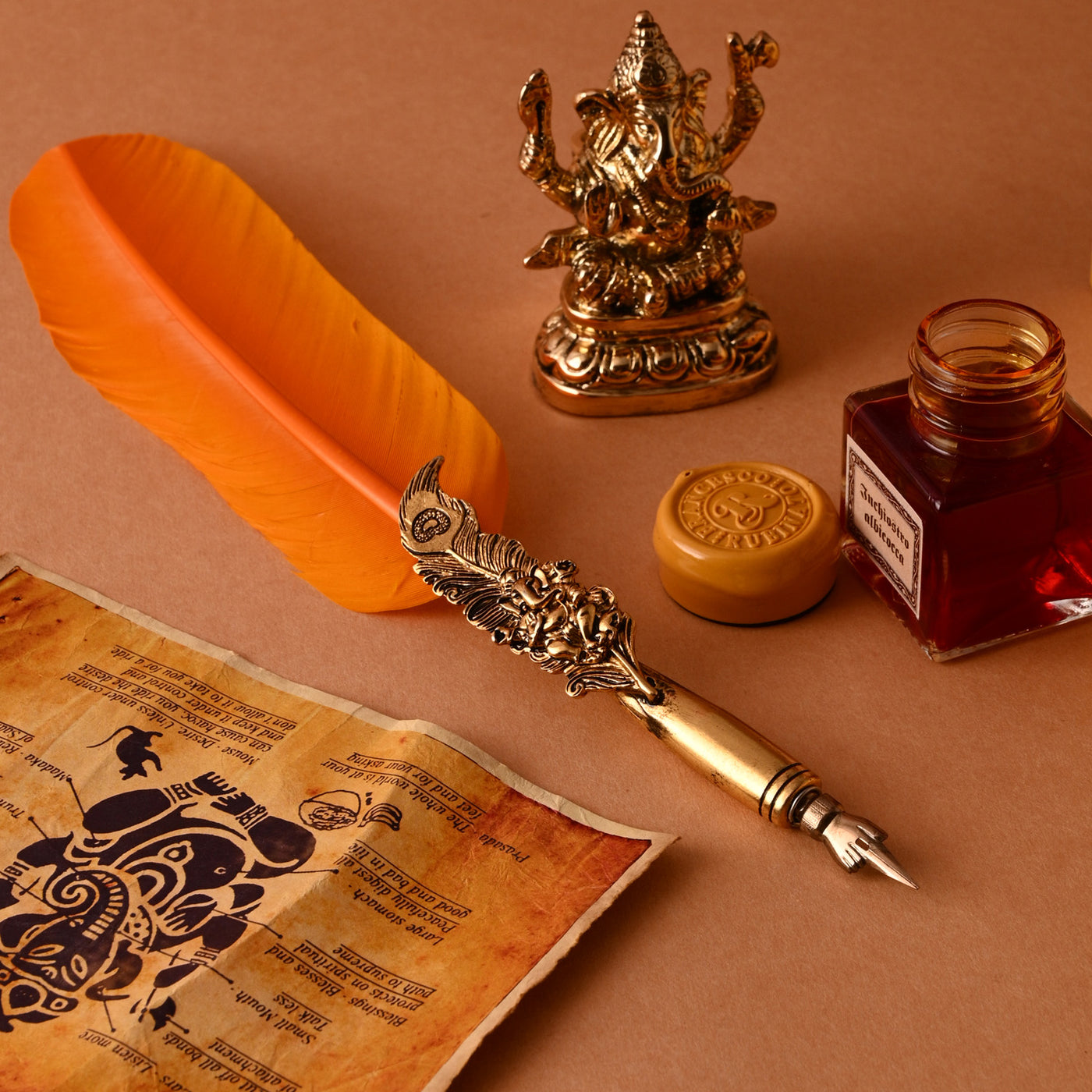 Rubinato Ganesha Quill Pen - Yellow 9