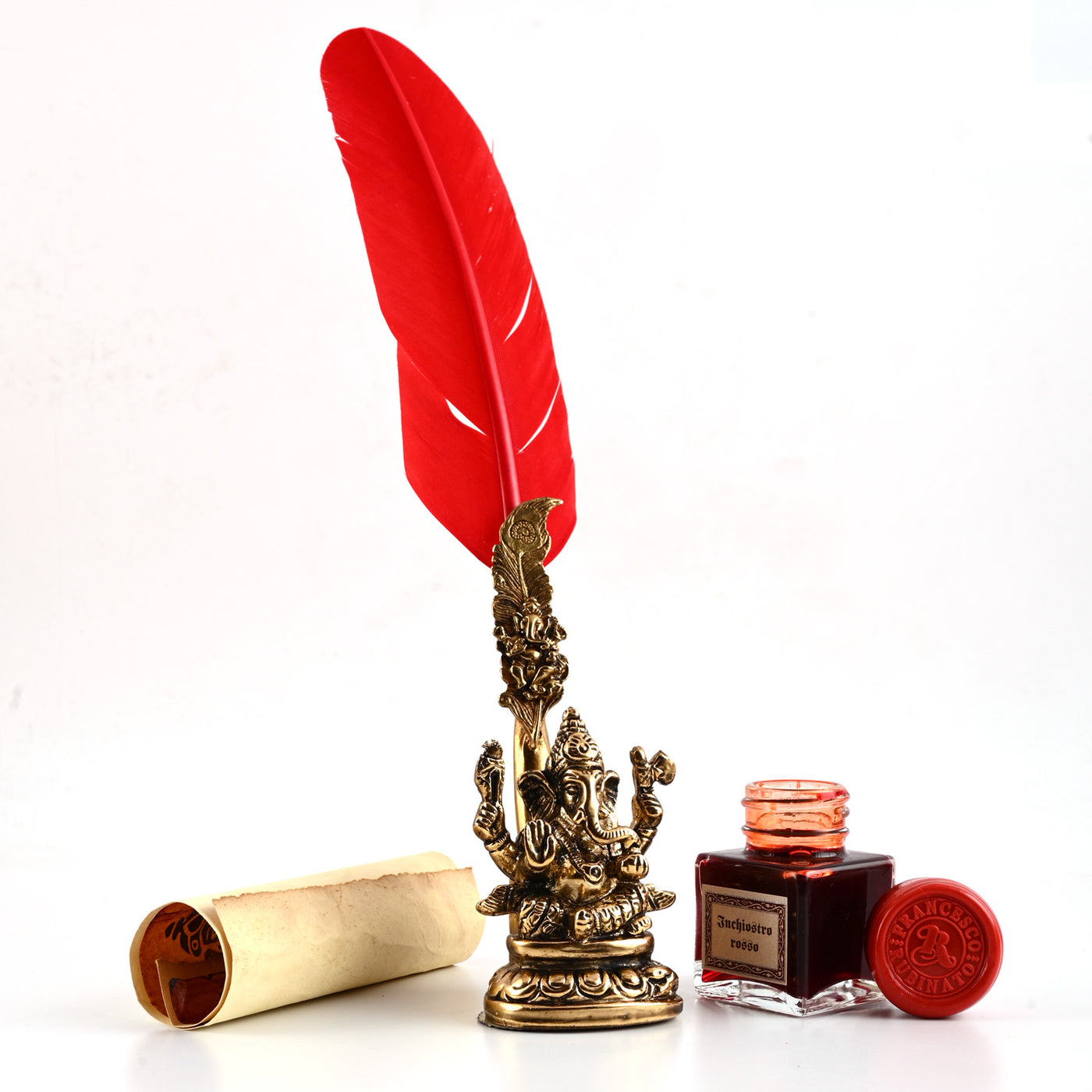 Rubinato Ganesha Quill Pen - Red 2