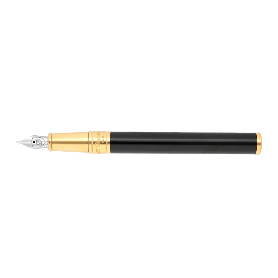Shop ST Dupont Black D-Initial Fountain Pen | ST Dupont Pens | Makoba